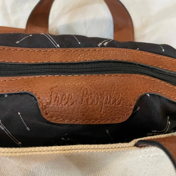 Free People Vegan Leather and Canvas Tote - Picture 7 of 7